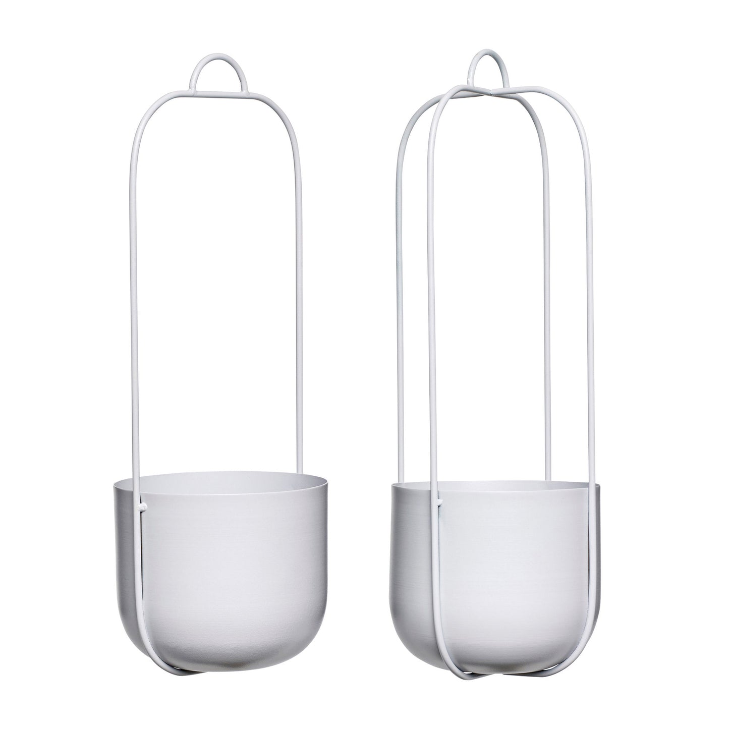 Hübsch Lotus Hängetöpfe Hellgrau (2er Set)