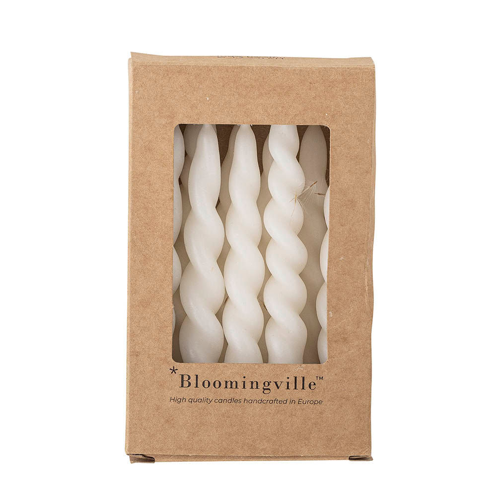 Bloomingville Twist Kerze, Weiß, Paraffine