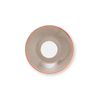 Espresso Cup and Saucer Blooming Tales Khaki