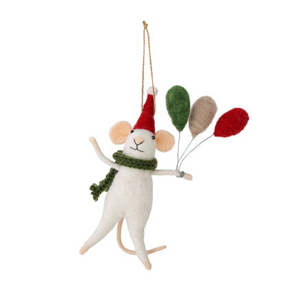 Bloomingville Peo Ornament, Weiß, Wolle