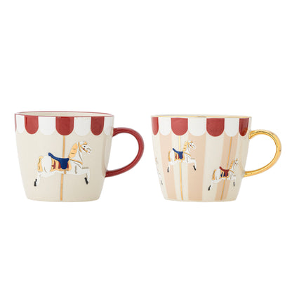 Bloomingville Merry-go-round Becher, Bunt, Steingut