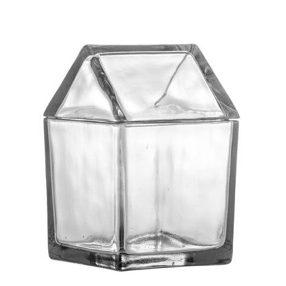 Bloomingville Elius Gefäß mit Deckel, Klar, Recyceltes Glas