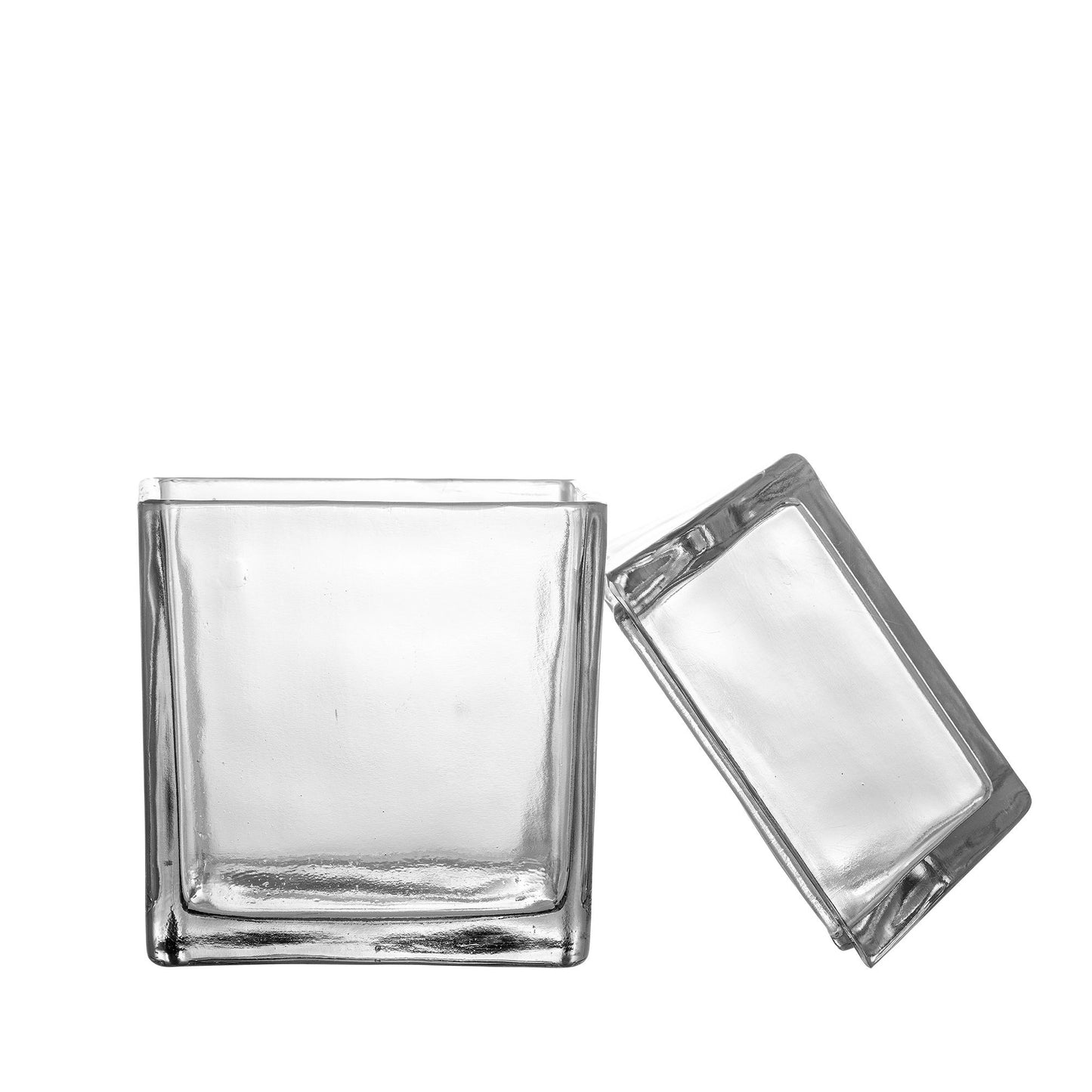 Bloomingville Elius Gefäß mit Deckel, Klar, Recyceltes Glas