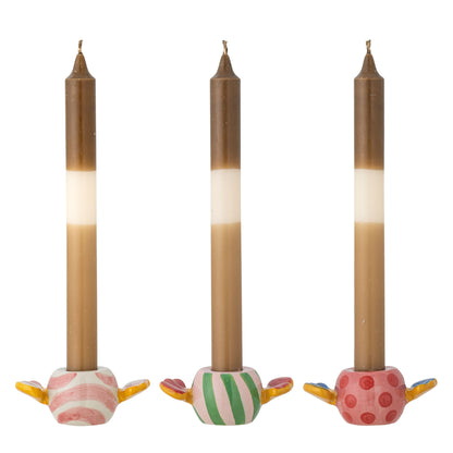Bloomingville Caramella Kerzenhalter, Bunt, Steingut