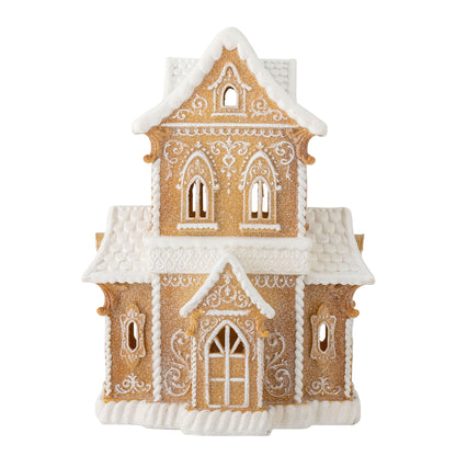 Bloomingville Kevin Deko mit Licht, Braun, Polyresin