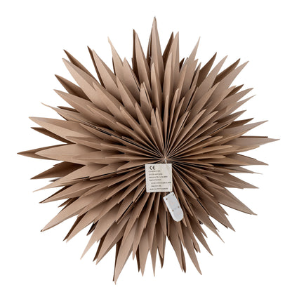 Bloomingville Elijas Stern mit Licht, Braun, FSC® Mix, Papier