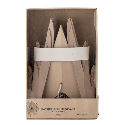Bloomingville Elijas Stern mit Licht, Braun, FSC® Mix, Papier
