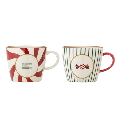 Bloomingville Yule Becher, Bunt, Steingut