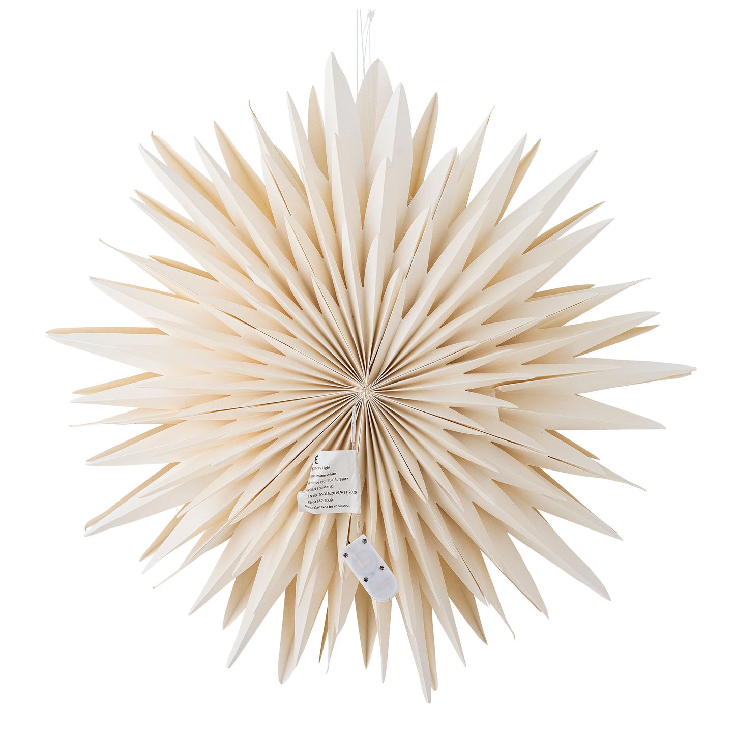 Bloomingville Elijas Stern mit Licht, Weiß, FSC® Mix, Papier