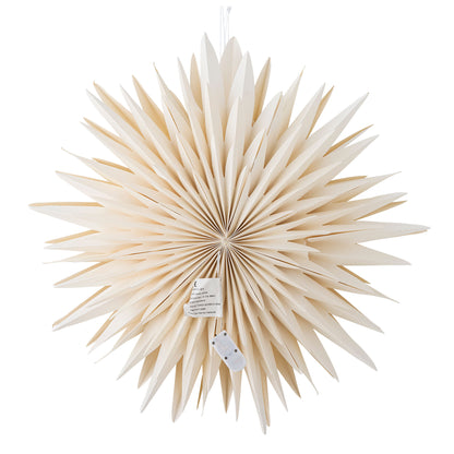 Bloomingville Elijas Stern mit Licht, Weiß, FSC® Mix, Papier