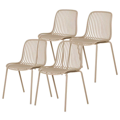 Branson 4er Set Gartenstühle – Sand, stapelbar