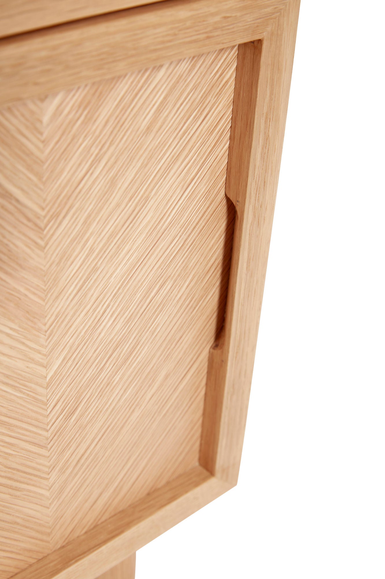 Hübsch Herringbone Nachttisch Naturfarben