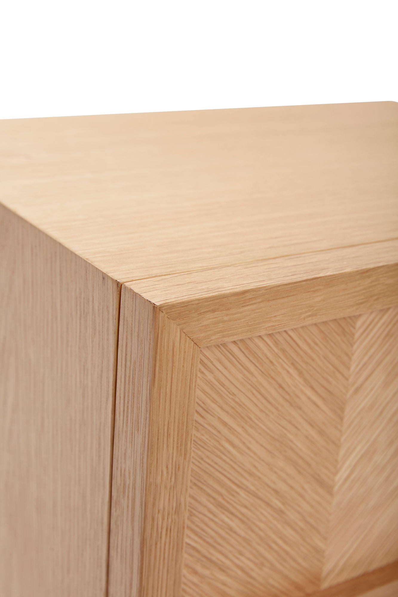 Hübsch Herringbone Nachttisch Naturfarben