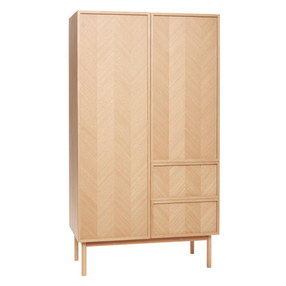 Hübsch Herringbone Kleiderschrank Large Naturfarben