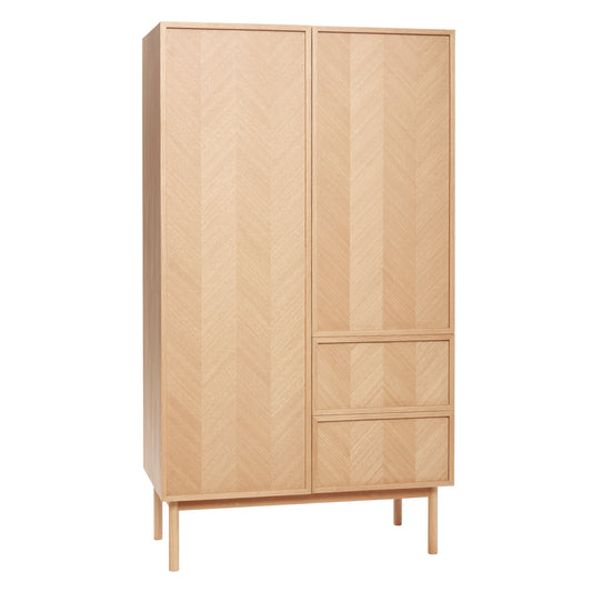 Hübsch Herringbone Kleiderschrank Large Naturfarben