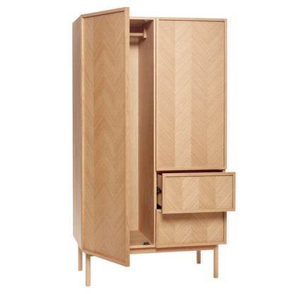 Hübsch Herringbone Kleiderschrank Large Naturfarben