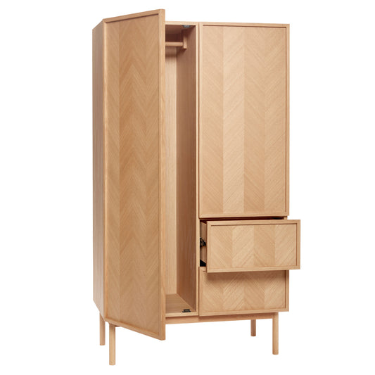 Hübsch Herringbone Kleiderschrank Large Naturfarben