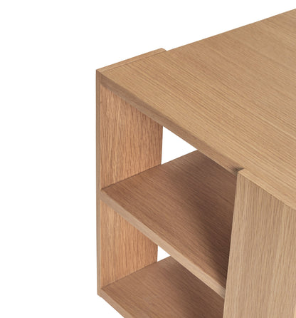 Hübsch Merge Beistelltisch Naturfarben, 37x37xh38cm