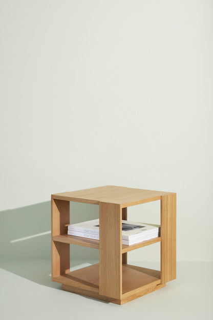 Hübsch Merge Beistelltisch Naturfarben, 37x37xh38cm