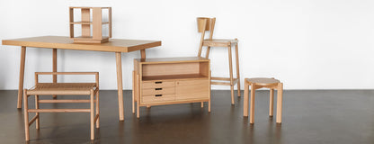 Hübsch Merge Beistelltisch Naturfarben, 37x37xh38cm