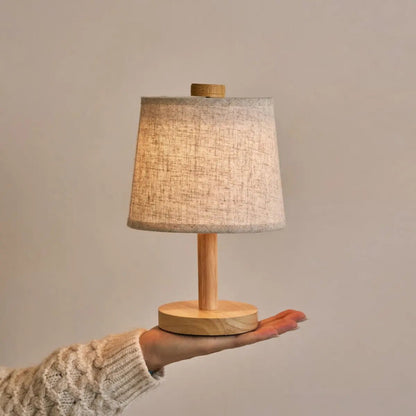 Rover Hellbraune wiederaufladbare Holzlampe