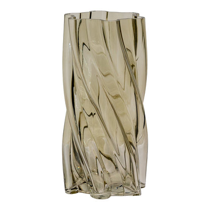 Vase aus Glas, rauchgrün