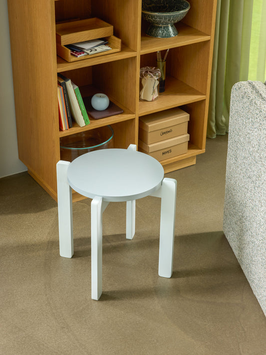 Hübsch Always Hocker Hellgrau FSC® Holz