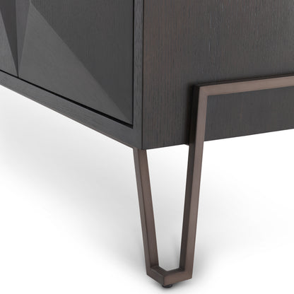 Eichholtz Kommode Highland charcoal brown oak veneer