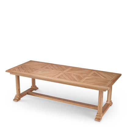 Outdoor Esszimmertisch Bell Rive natural teak