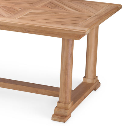 Outdoor Esszimmertisch Bell Rive natural teak