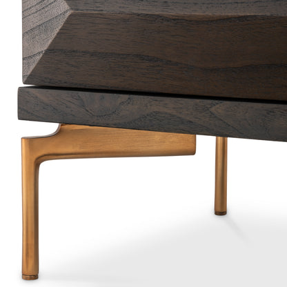 Eichholtz Kommode Denver mocha oak veneer brushed brass finish