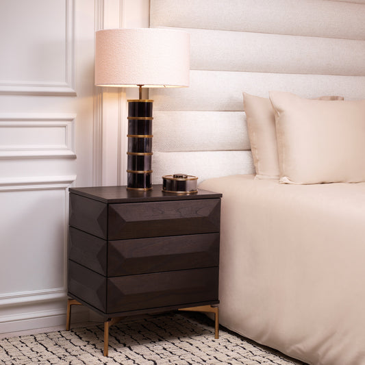 Eichholtz Nachtschrank Denver mocha oak veneer