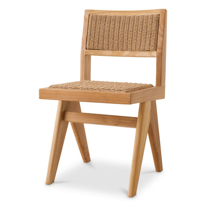 Eichholtz Outdoor Esszimmerstuhl Niclas natural teak