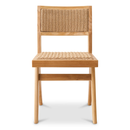 Eichholtz Outdoor Esszimmerstuhl Niclas natural teak