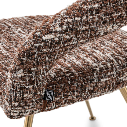 Eichholtz Esszimmerstuhl Bravo bouclé sonata red
