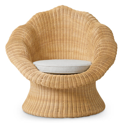 Luxury Lounge Chair Somerly aus Rattan