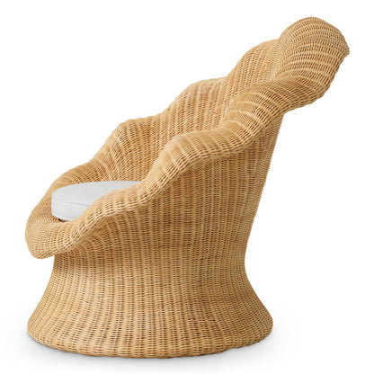 Luxury Lounge Chair Somerly aus Rattan