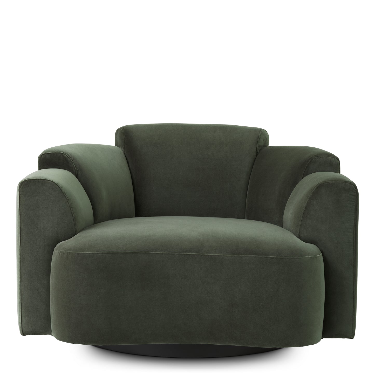 Swivel Loungesessel Marbella in Green Velvet
