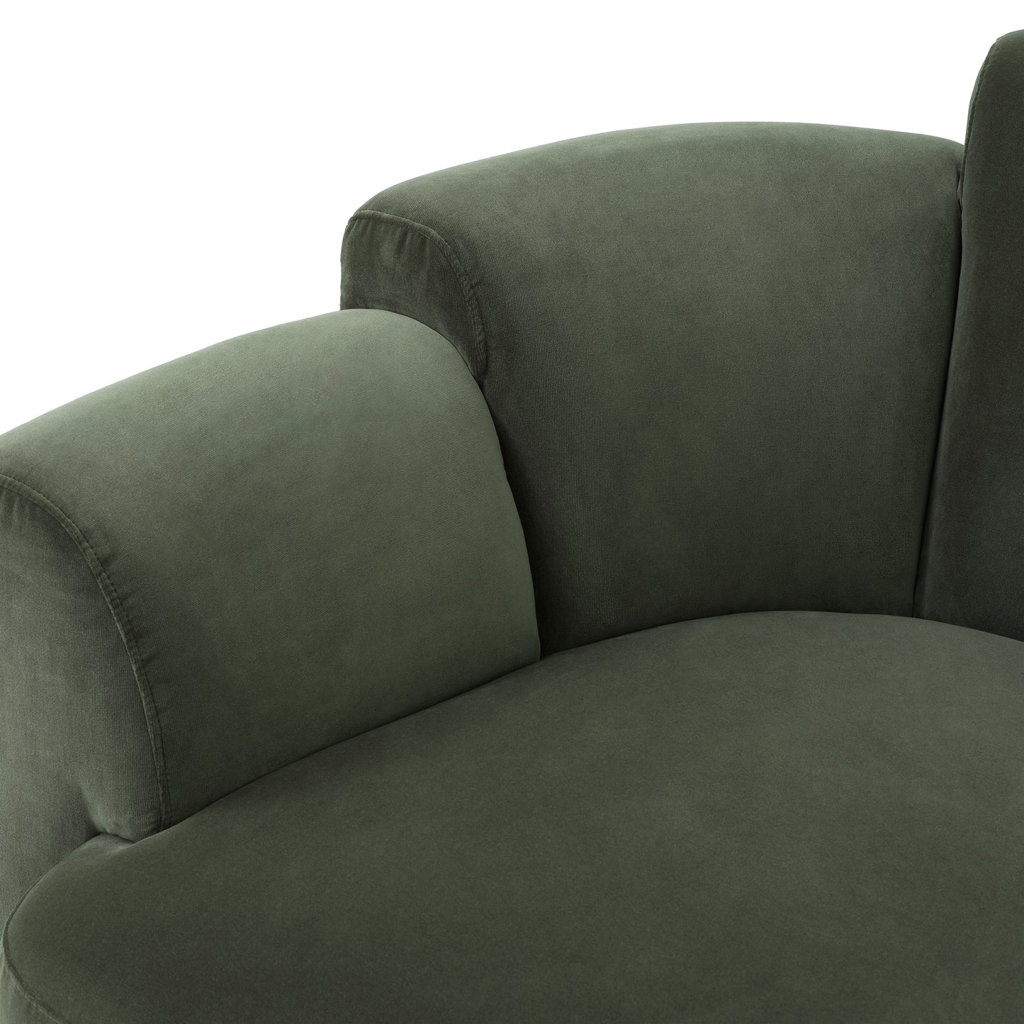 Swivel Loungesessel Marbella in Green Velvet