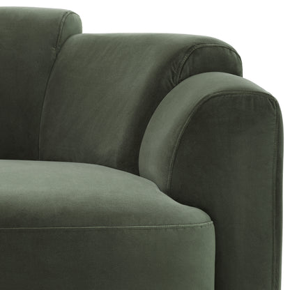 Swivel Loungesessel Marbella in Green Velvet