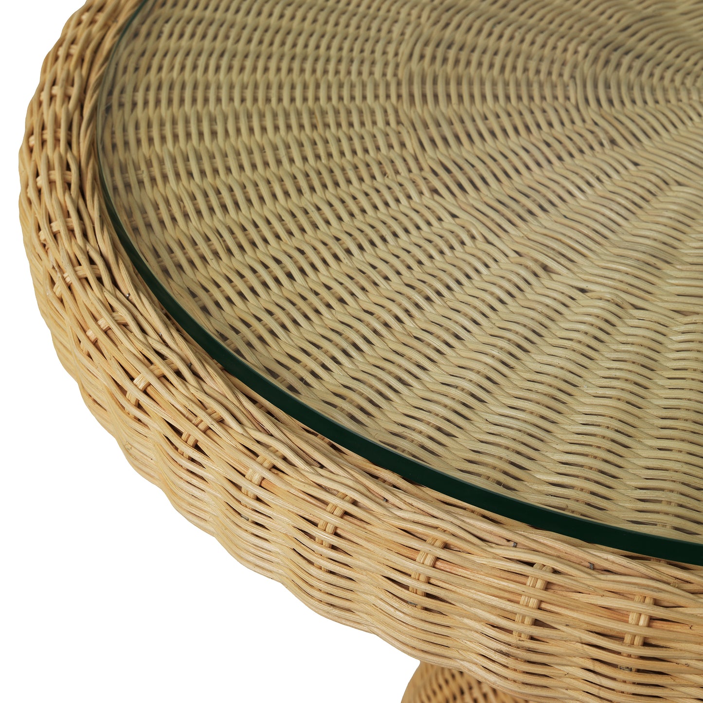 Esstisch Tiago rund aus natürlichen Rattan