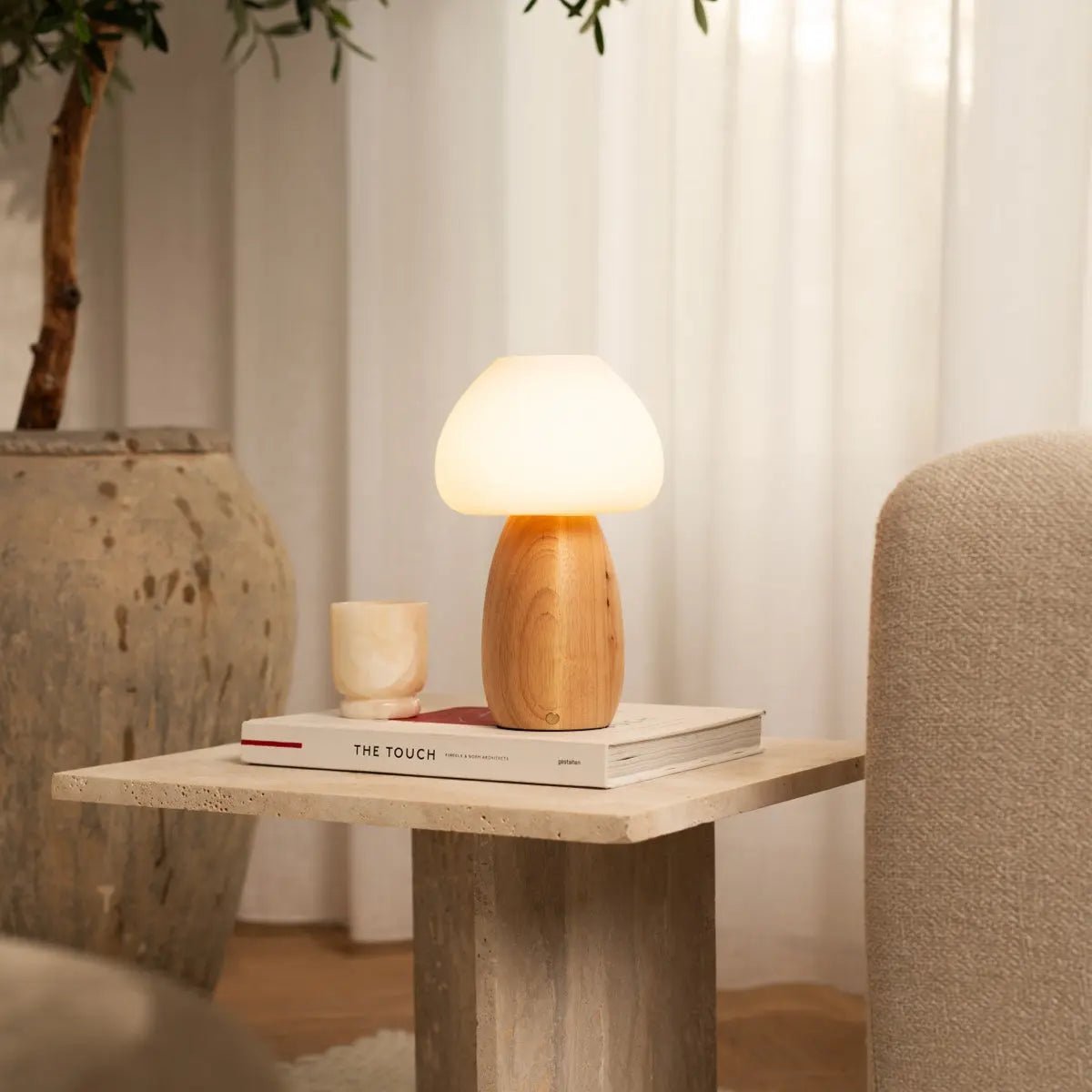 Bär Hellbraune wiederaufladbare Lampe | Kabellos, dimmbar