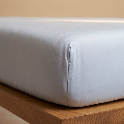 TENCEL™ – Twill-Spannbettlaken Hellblau