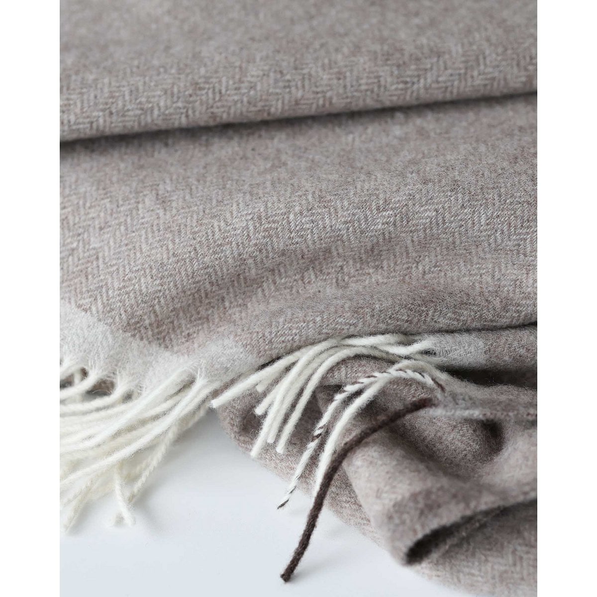 Merino/Kaschmir-Überwurfdecke MILANO – braun
