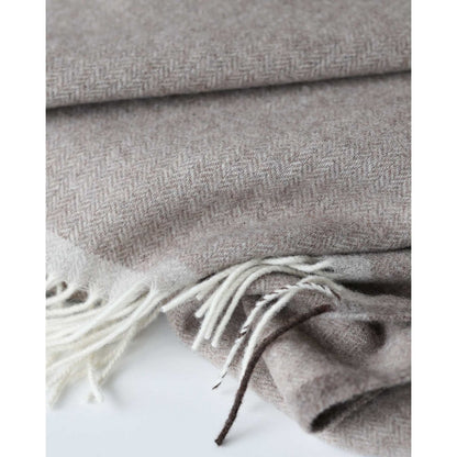 Merino/Kaschmir-Überwurfdecke MILANO – braun
