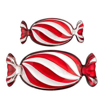 Bloomingville Sweetie Servierplatte, Rot, Glas
