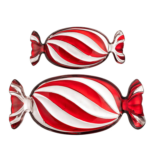 Bloomingville Sweetie Servierplatte, Rot, Glas
