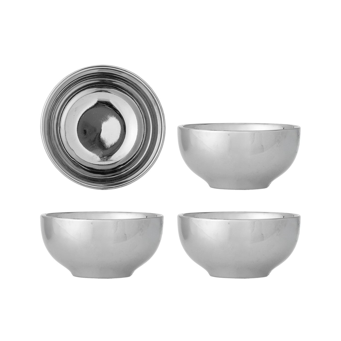 Bloomingville Shine Schale, Silber, Steingut