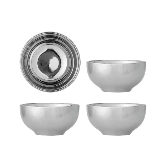 Bloomingville Shine Schale, Silber, Steingut