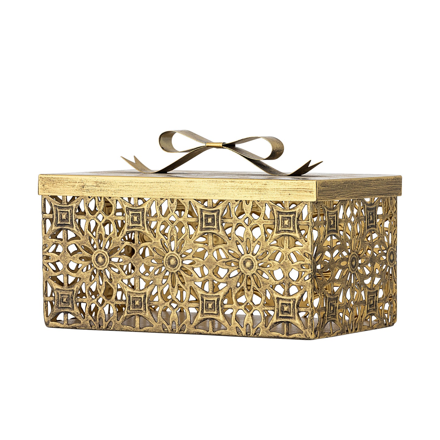 Bloomingville Gretl Box mit Deckel, Gold, Metall